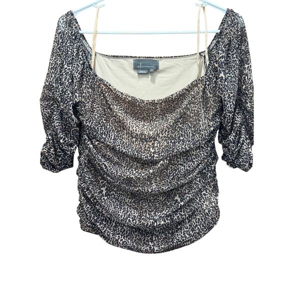 Anthropologie Tops - Anthropologie cheetah‎ print shirt blouse